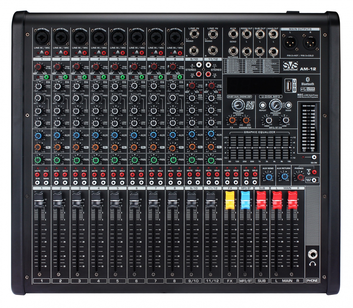 SVS Audiotechnik mixers AM-12 Микшерный пульт аналоговый, 12-канальный в Грязовеце