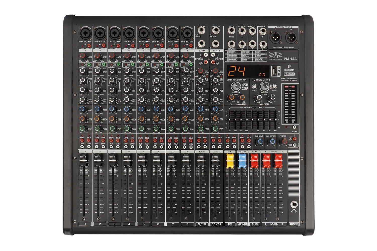 SVS Audiotechnik mixers PM-12A Активный аналоговый микшерный пульт, 12-канальный в Грязовеце
